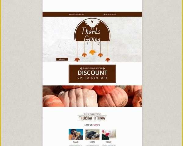 Thanksgiving Newsletter Template Free Of 76 Thanksgiving Templates Editable Psd Ai Eps format