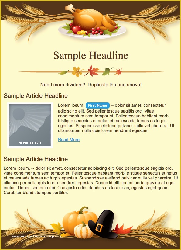 Thanksgiving Newsletter Template Free Of Free Email Templates to Celebrate Thanksgiving Email
