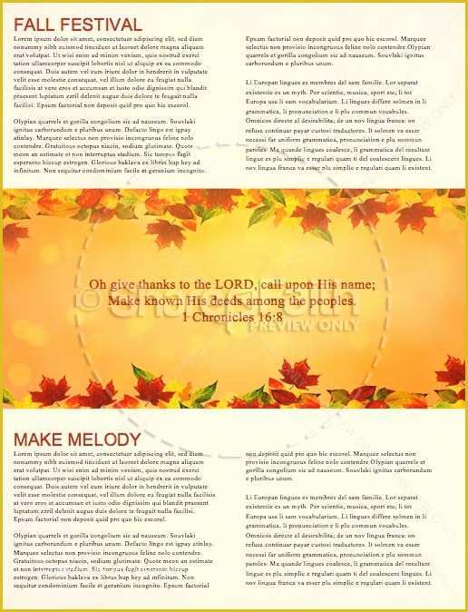 Thanksgiving Newsletter Template Free Of Happy Thanksgiving Blessings Church Newsletter Template