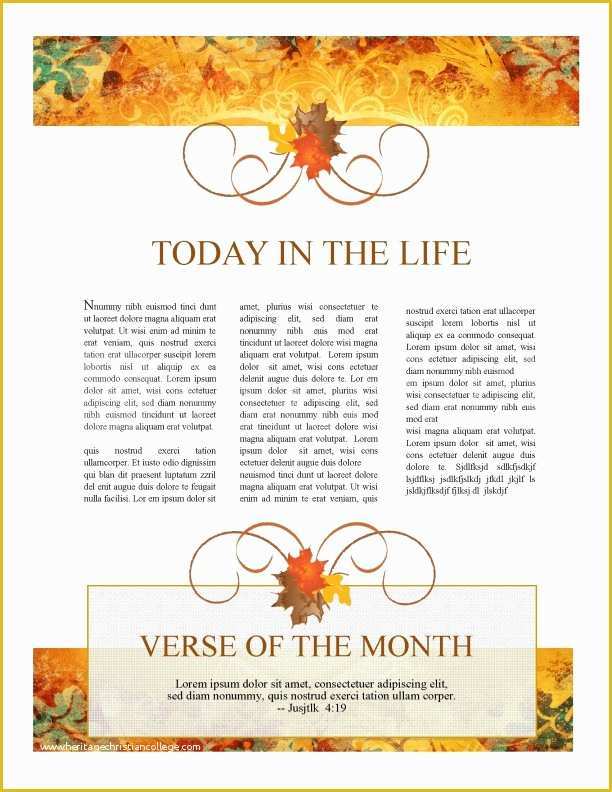 Thanksgiving Newsletter Template Free Of Heart Thanksgiving Newsletter Template