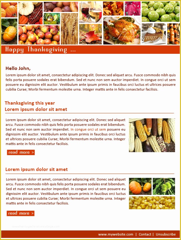 Thanksgiving Newsletter Template Free Of Newsletter Acymailing Newsletter tool