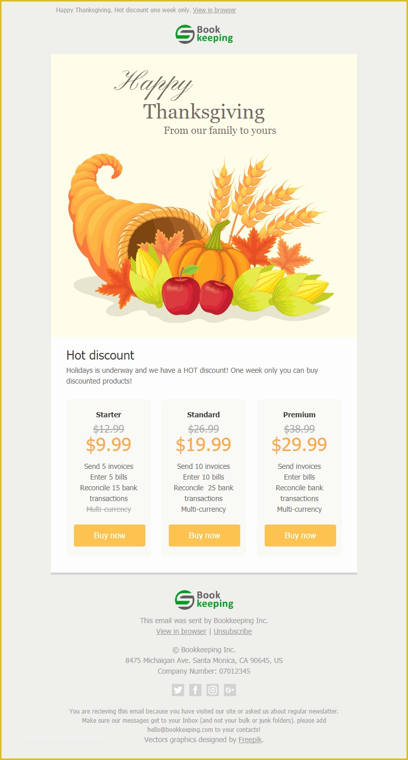 Thanksgiving Newsletter Template Free Of Thanksgiving Email Strategies & Inspirations to Gear Up