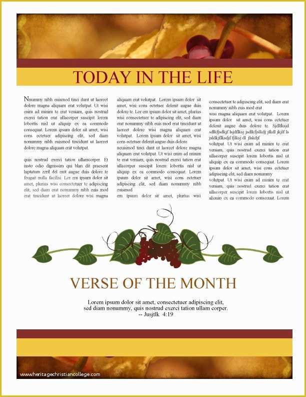 Thanksgiving Newsletter Template Free Of Thanksgiving Joy Newsletter Template