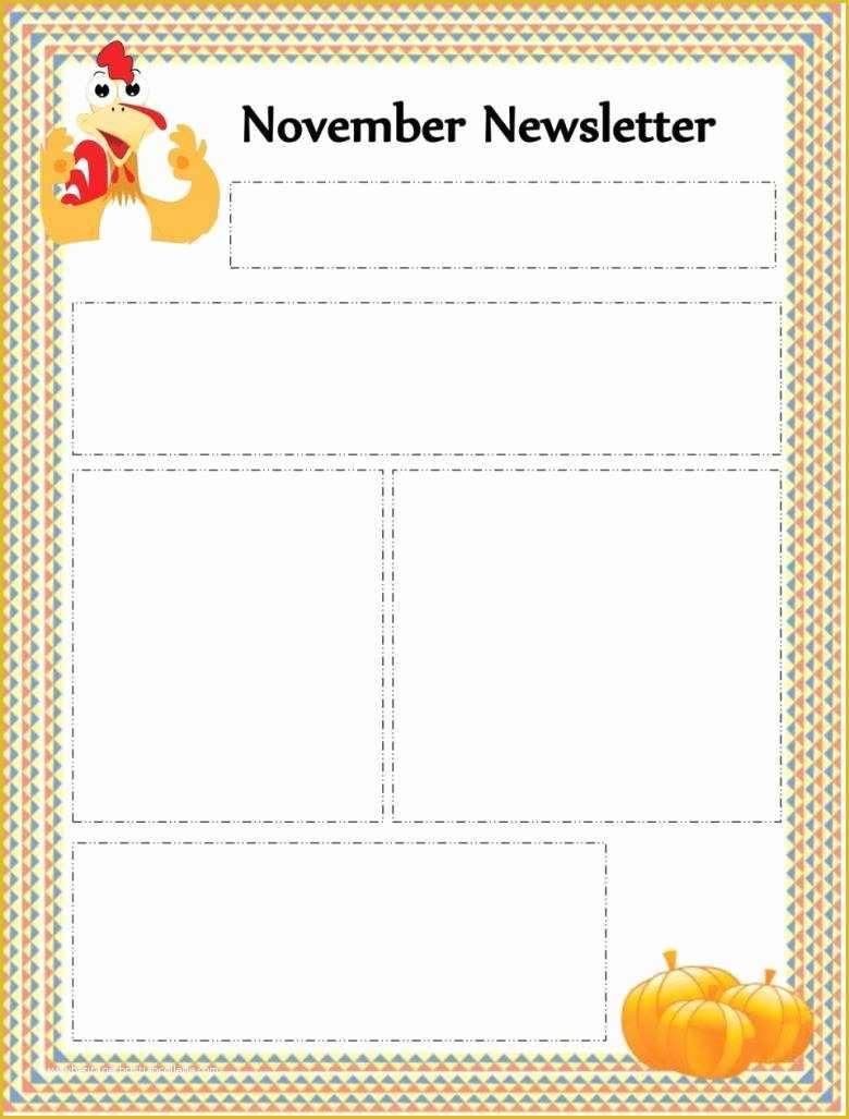 Thanksgiving Newsletter Template Free Of Thanksgiving Newsletter Template – Festival Collections
