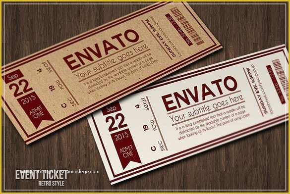 Ticket Invitation Template Free Of 115 Ticket Templates Word Excel Pdf Psd Eps