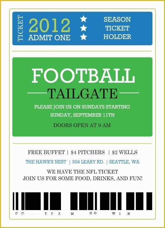 Ticket Invitation Template Free Of 6 Best Of Sports Ticket Templates Free Printable