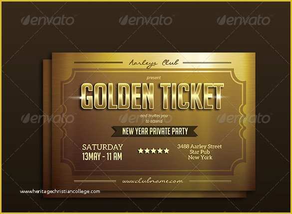 Ticket Invitation Template Free Of 61 Ticket Invitation Templates Psd Vector Eps Ai