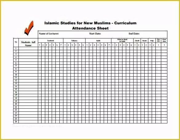 Time and attendance Templates Free Of 14 attendance Sheet Templates Pdf Doc Excel