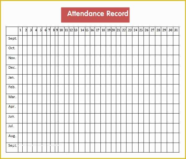 Monthly Employee Attendance 2020 Calendar Template Printable Time And