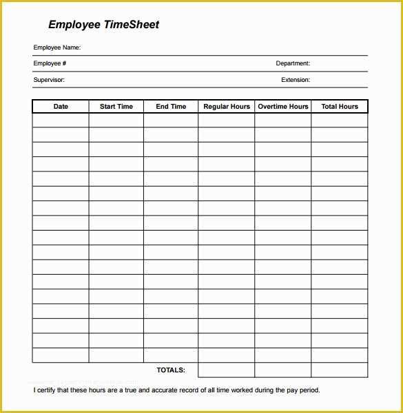 Time and attendance Templates Free Of 21 Daily Timesheet Templates Free Sample Example