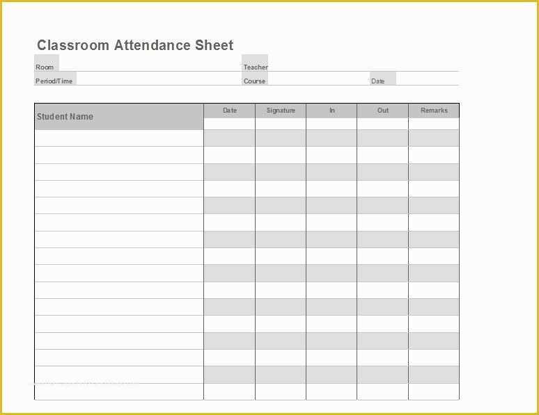 Time and attendance Templates Free Of 38 Free Printable attendance Sheet Templates Free