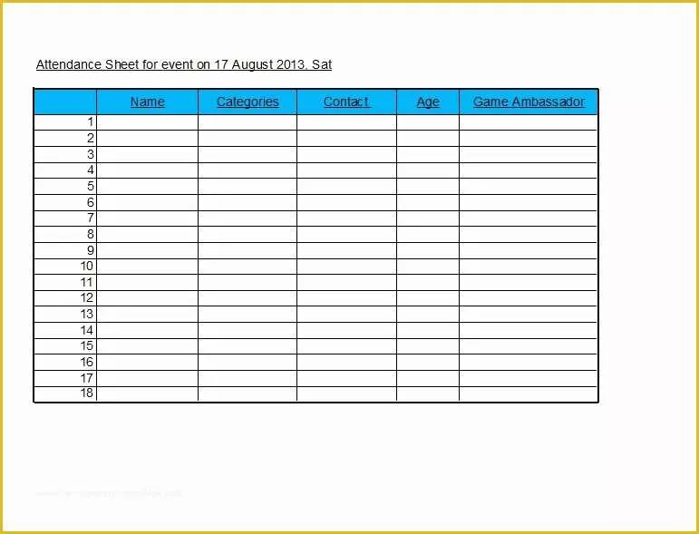 Time and attendance Templates Free Of 38 Free Printable attendance Sheet Templates