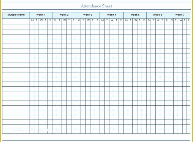 Time and attendance Templates Free Of 46 Best attendance Sheet Template Examples for Classroom