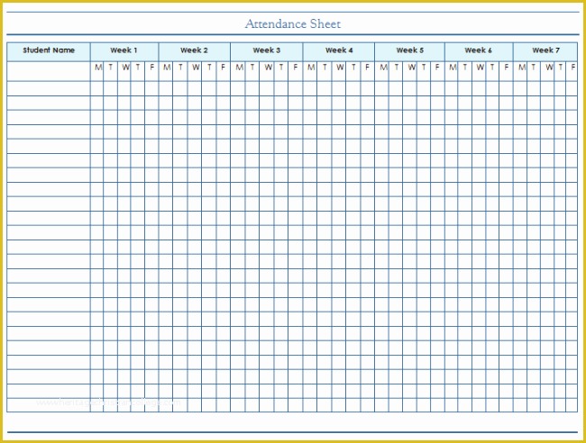 Time and attendance Templates Free Of 46 Best attendance Sheet Template Examples for Classroom