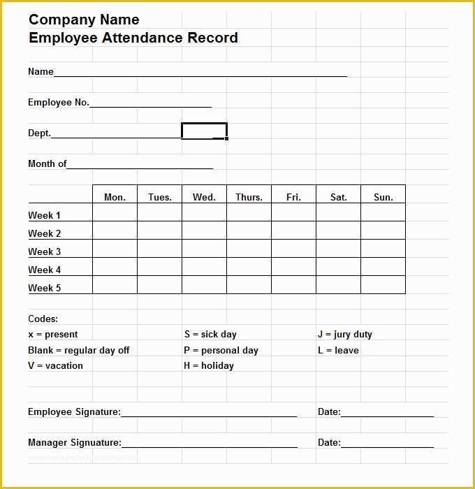Time And Attendance Templates Free Of 6 Time And Attendance Forms Hr Time And Attendance Templates Free Of 6 Time And Attendance Forms Hr