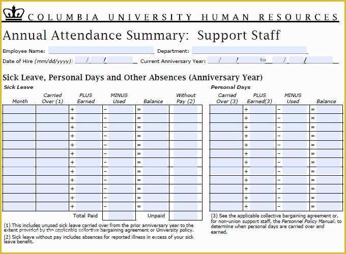 Time and attendance Templates Free Of 6 Time and attendance forms Hr Templates