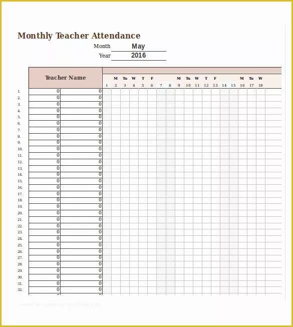 Time and attendance Templates Free Of attendance Tracking Template 10 Free Word Excel Pdf