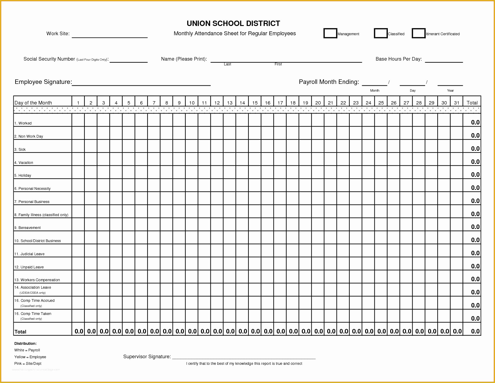 Time and attendance Templates Free Of Awe Inspiring attendance Sheet Tracker form for Regular