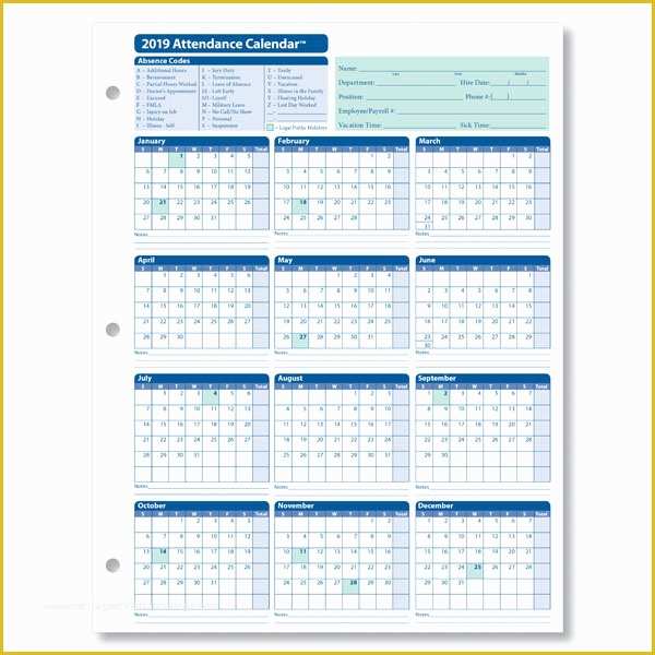 Time and attendance Templates Free Of Monthly Employee attendance Calendar Sheets Blank forms