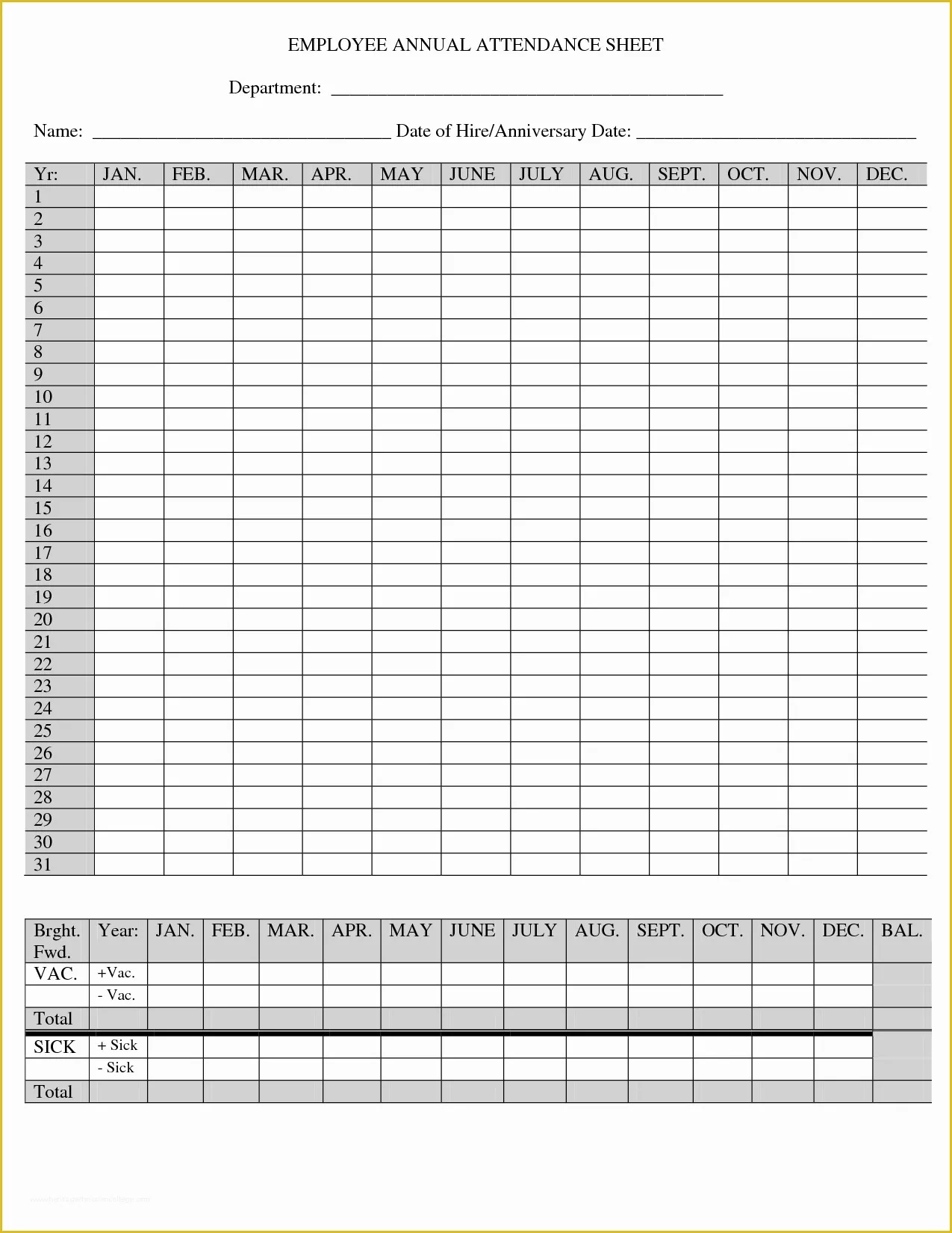 Time and attendance Templates Free Of Nice Annual attendance Sheet for Employees V M D