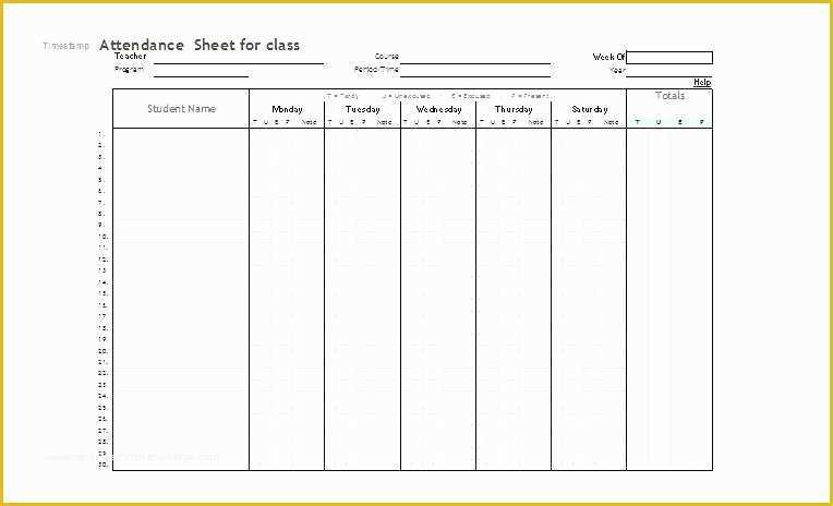 Time and attendance Templates Free Of Other Size S Download attendance Sheet Template for Raffle