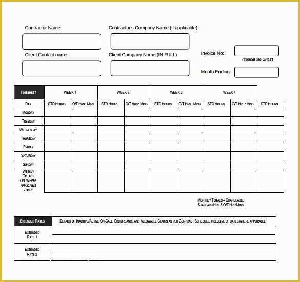 Timesheet Invoice Template Free Of 8 Timesheet Invoice Templates & Samples Doc Pdf