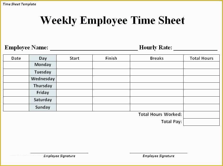 Timesheet Invoice Template Free Of Google Docs Template Employee Weekly Time Sheet Card