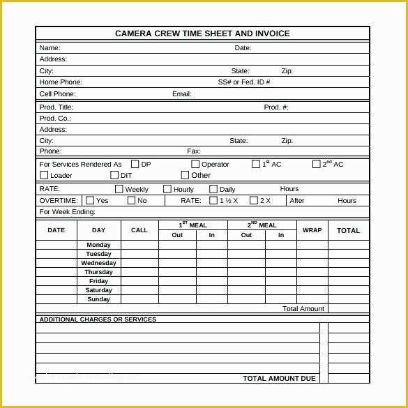 Timesheet Invoice Template Free Of Sample Timesheet form – Sharemylocal