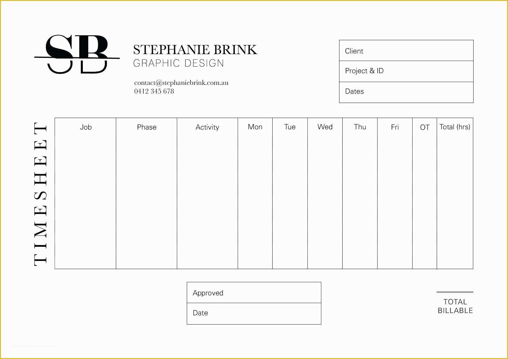 Timesheet Invoice Template Free Of Template Timesheet Invoice Template