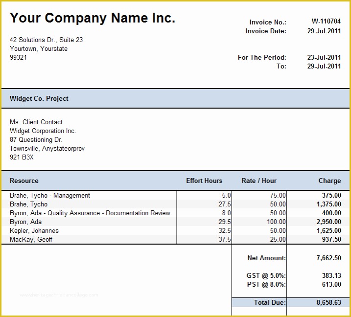 Timesheet Invoice Template Free Of Weekly Invoice Template Free Weekly Timesheet Template