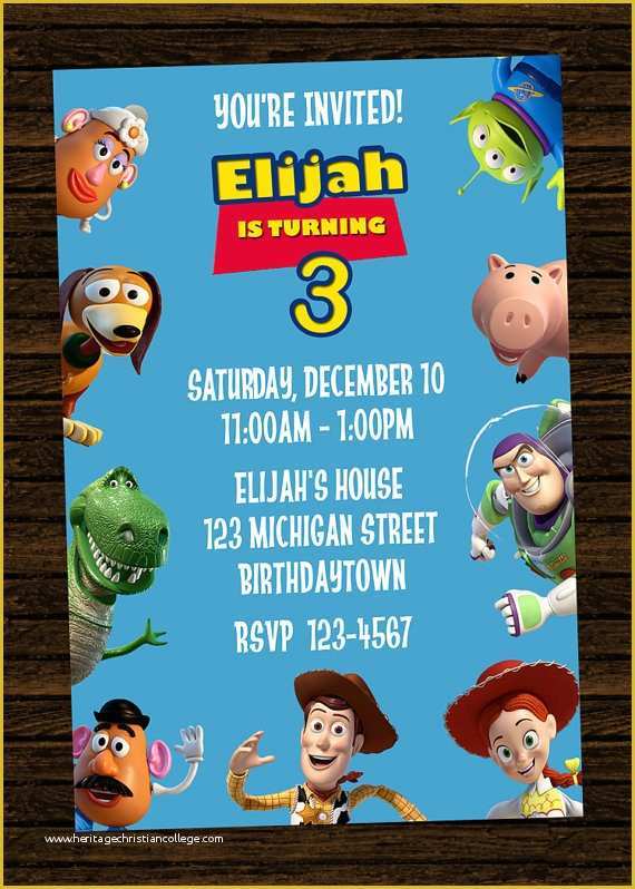 Toy Story Birthday Invitations Template Free Of Free Printable toy Story Birthday Party Invitations