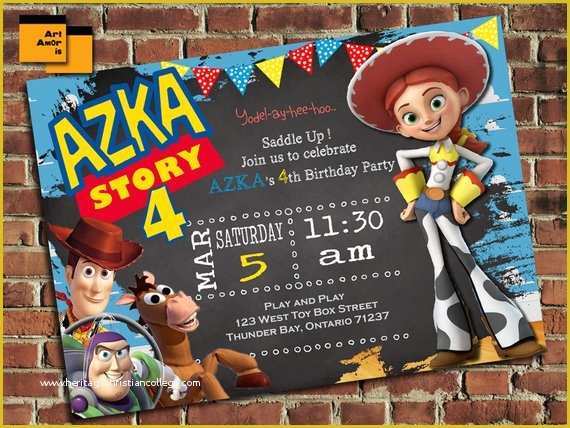 Toy Story Birthday Invitations Template Free Of toy Story Birthday Invitation toy Story Birthday Invite