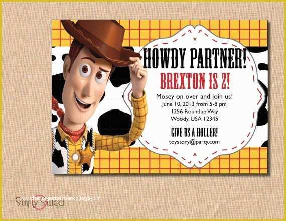 Toy Story Birthday Invitations Template Free Of toy Story Birthday Party Invitations