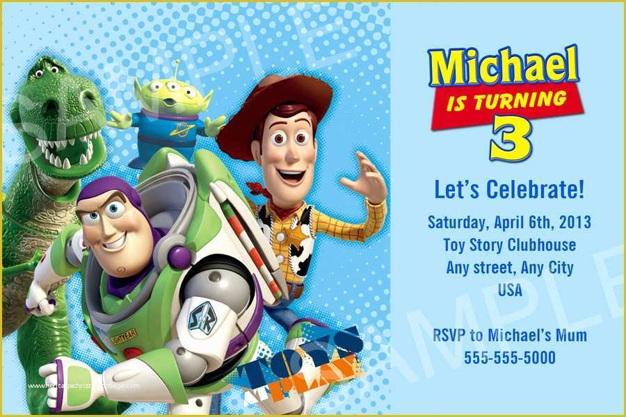 Toy Story Birthday Invitations Template Free Of toy Story Invitation Printable toy Story Birthday