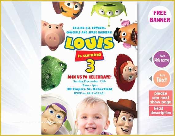 Toy Story Birthday Invitations Template Free Of toy Story Invitation Template toy Story Birthday Party