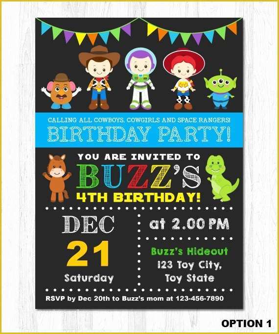 Toy Story Birthday Invitations Template Free Of toy Story Invitation toy Story Birthday Invitation by