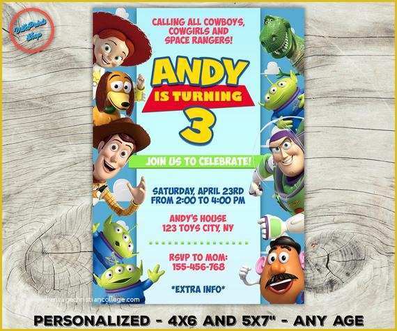 Toy Story Birthday Invitations Template Free Of toy Story Invitation toy Story Birthday Invitation toy Story