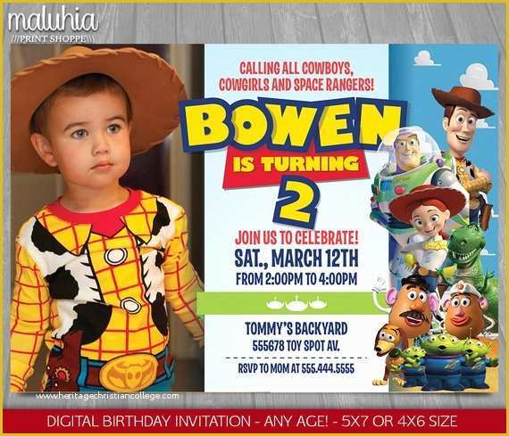 Toy Story Birthday Invitations Template Free Of toy Story Invitation toy Story Invite Disney Pixar toy