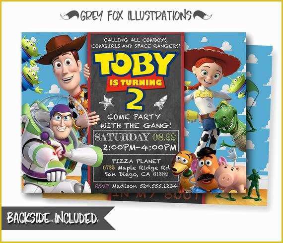 Toy Story Birthday Invitations Template Free Of toy Story Invitation toy Story Invite Disney Pixar toy Story