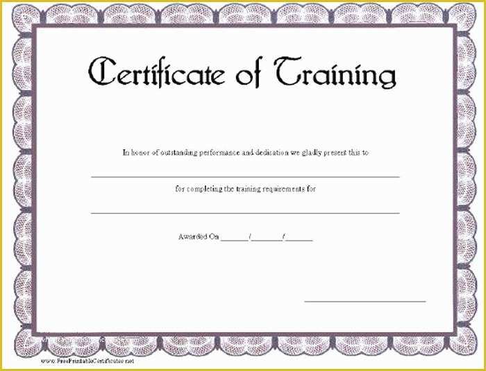 Training Certificate Template Free Of 15 Training Certificate Templates Free Download Designyep