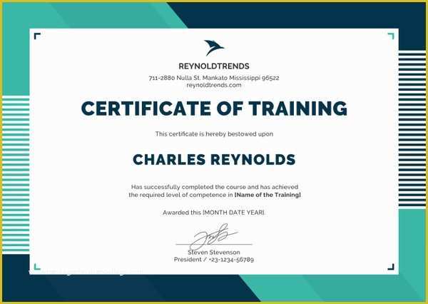 Training Certificate Template Free Of 27 Training Certificate Templates Doc Psd Ai