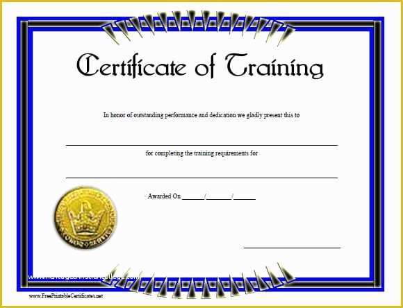 Training Certificate Template Free Of 6 Free Training Certificate Templates Excel Pdf formats