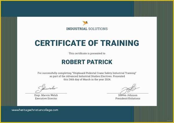 Training Certificate Template Free Of 82 Free Printable Certificate Template Examples In Pdf