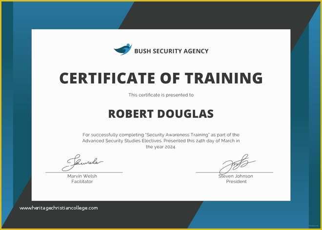 Training Certificate Template Free Of Safety Certificate Template 9 Free Word Pdf Document