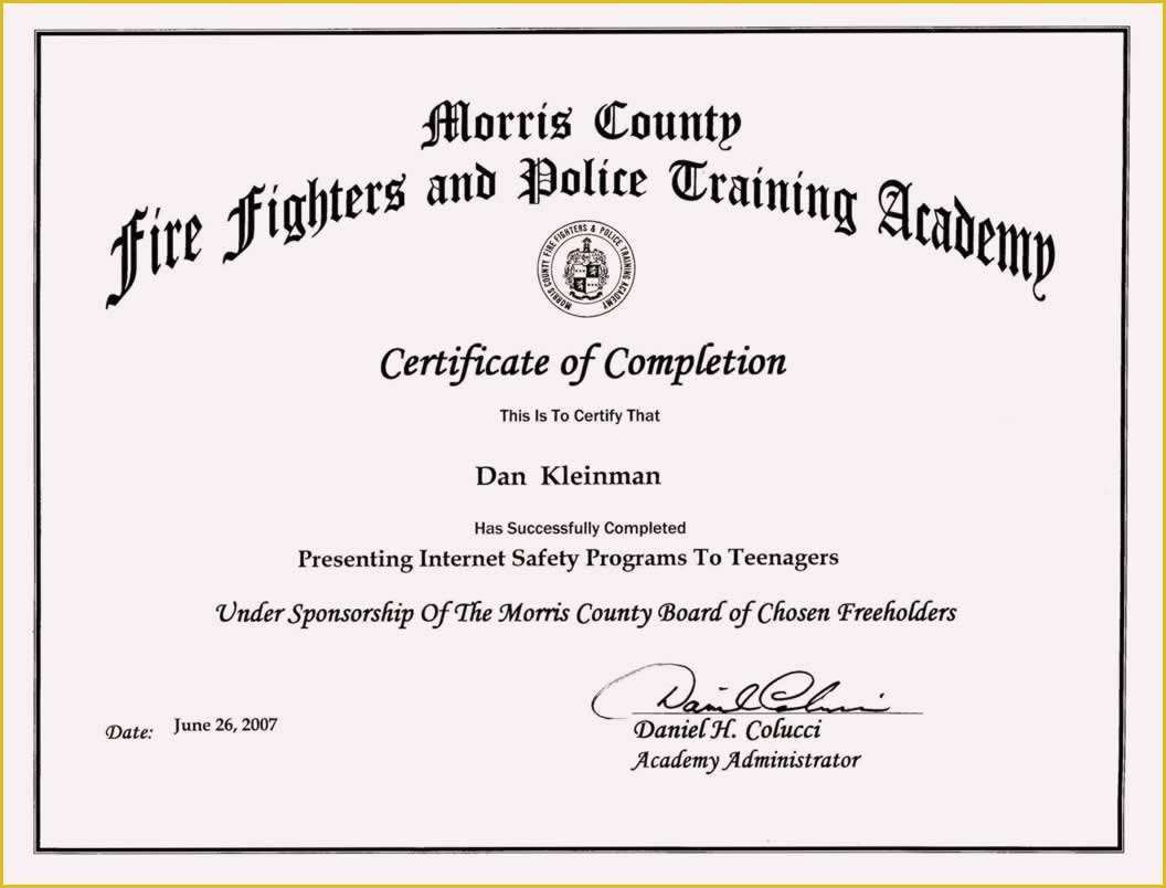 Training Certificate Template Free Of Training Certificate format Doc
