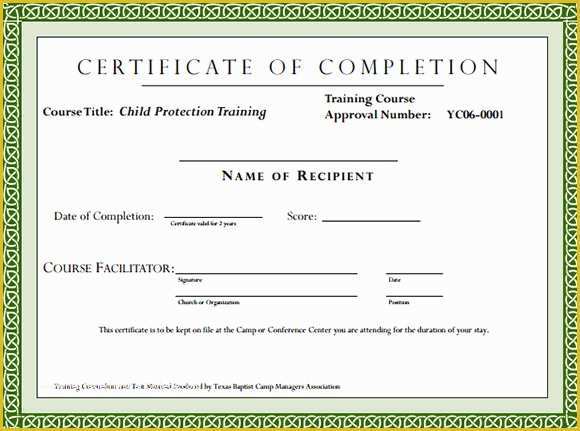 Training Certificate Template Free Of Training Certificate format Doc