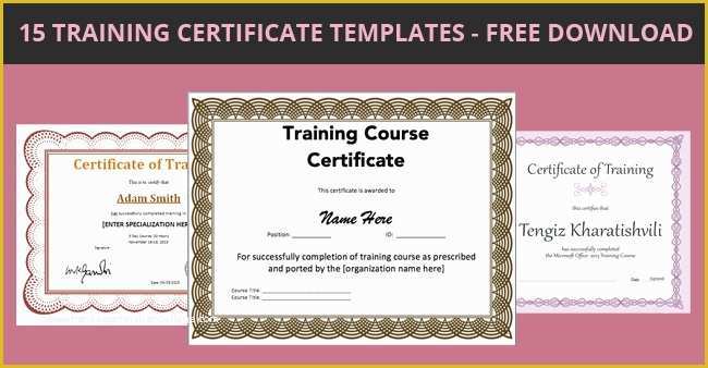 Training Certificate Template Free Of Training Certificate Template Download Invitation Template