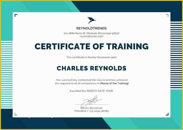 Training Certificate Template Free Of Training Certificate Template Free Word format Background
