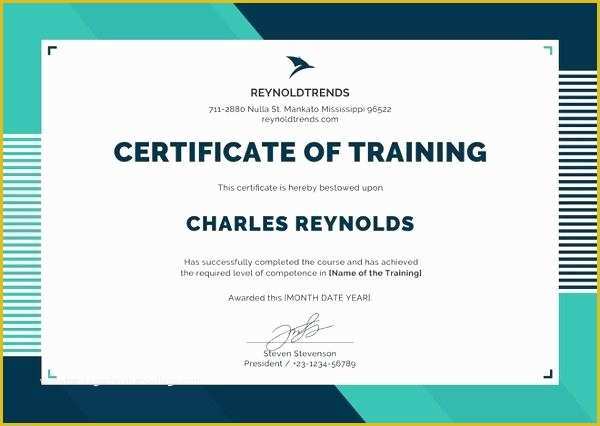 Training Certificate Template Free Of Training Certificate Template Free Word format Background