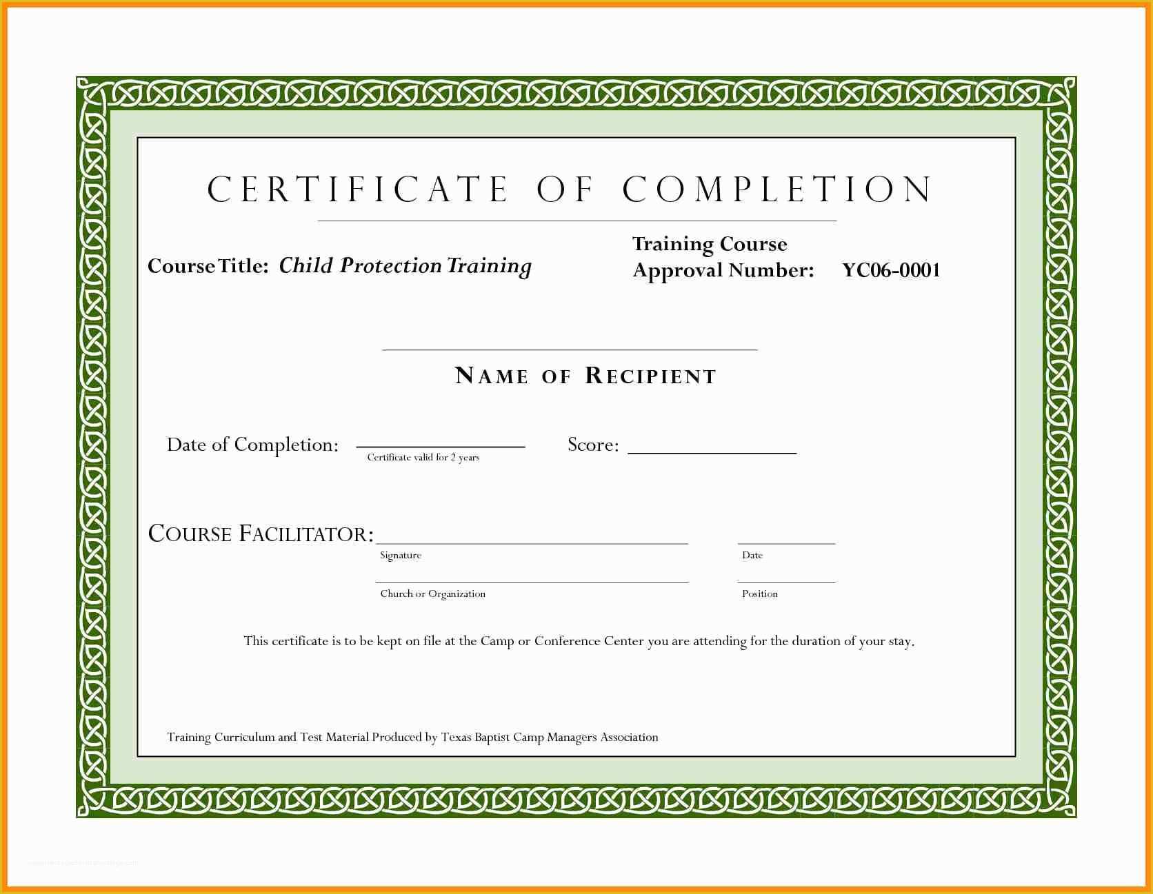 Training Certificate Template Free Of Training Certification Template Portablegasgrillweber